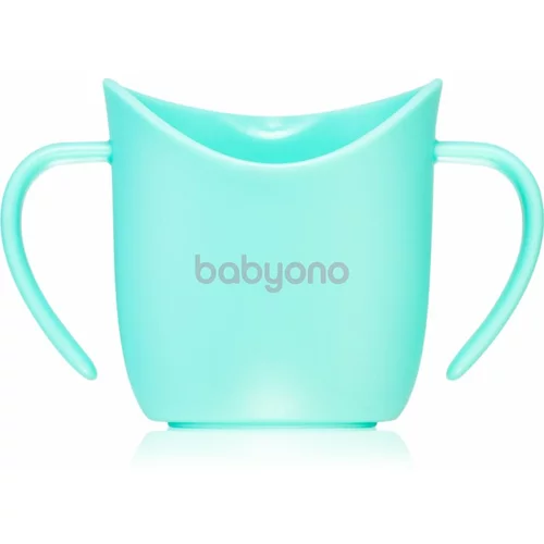 BabyOno Be Active Ergonomic Training Cup šalica za učenje pijenja s ručkama Mint 6 m+ 120 ml