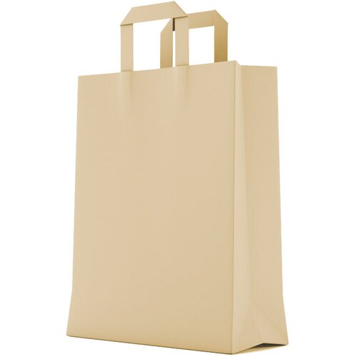  Okrasne vrečke natron 32x43x15cm ravni ročaj pk50 dolge rjave Slike