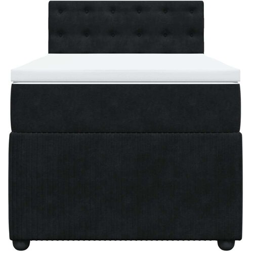 VidaXL Box spring krevet s madracem crni 90x200 cm bar&amp;scaron;unasti Slike