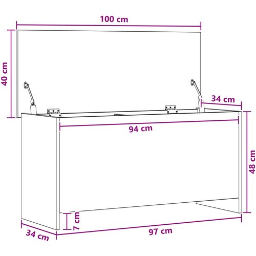  Skladi&amp;scaron;ni kovčeg Staro drvo 100 x 40 x 50 cm Konstruirano drvo Slike