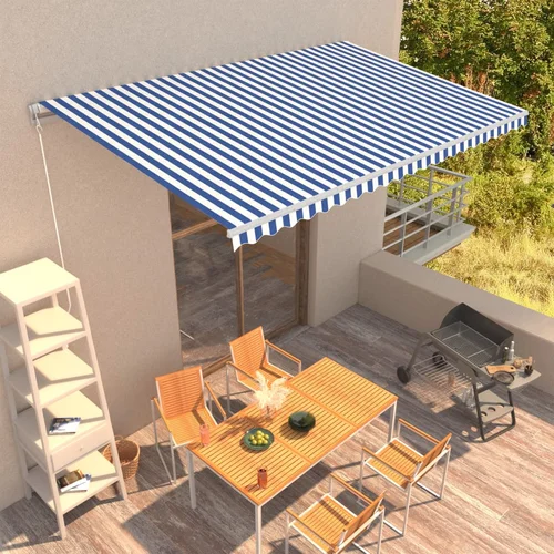  Tenda na ručno uvlačenje 500 x 300 cm plavo-bijela