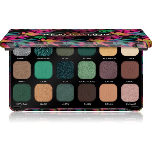 Revolution Forever Flawless With Cannabis paleta senčil z negovalnim konopljinim oljem 19,8 g odtenek Chilled Slike