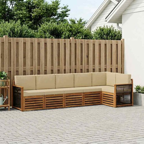  Set vanjskih sofa 5 kom. Prirodna Cene