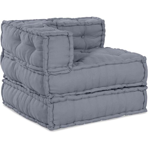  3-sedežni modularni pouf kavč, zložljiv, siva tkanina, (22046022) Cene