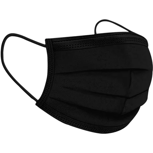  10x Otroška zaščitna maska higienska - 3 slojna črna v zip vrečki