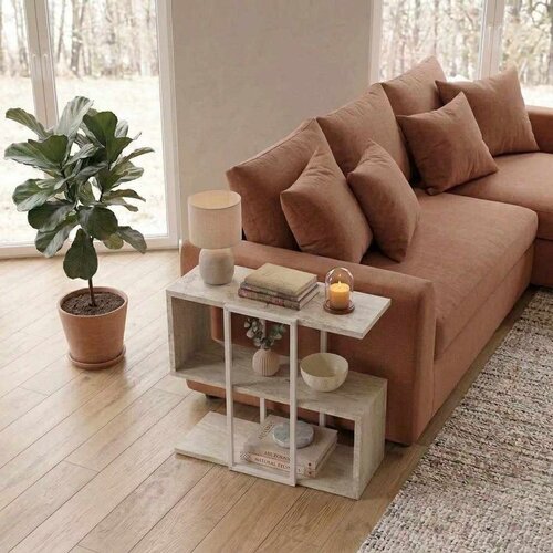 Hanah home pomoćni sto homia, 56 cm, travertin Cene