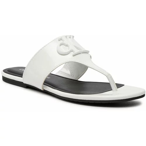 Calvin Klein Jeans Japonke Flat Sandal Slide Toepost Mg Met YW0YW01342 Bright White YBR