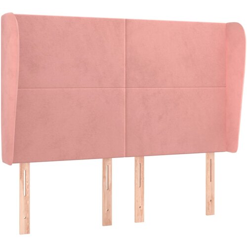 Maison Chic posteljno vzglavje - vzglavna omarica - nočna omarica z u&amp;scaron;esi roza 147x23x118/128 cm žamet, (21711694) Slike