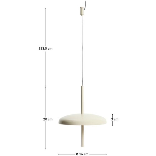 Kave Home Svetlo siva LED zatemnitvena stropna svetilka s kovinskim senčilom &amp;oslash; 16 cm Porte &amp;ndash; Slike