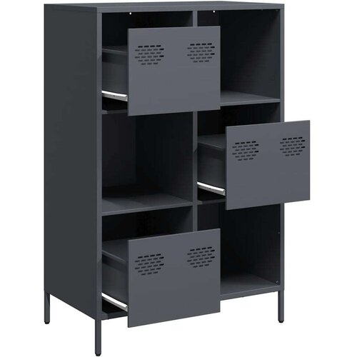 VidaXL Visoka omara antracit 68x39x103,5 cm jeklo Slike