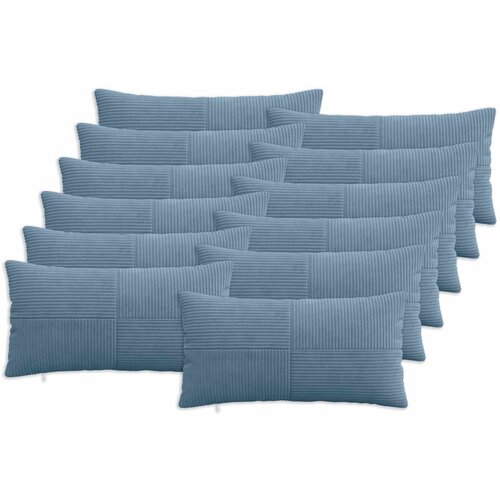  Presvlaka za jastuk 12 pcs ALMELO Plava 40 x 80 cm Kord Cene