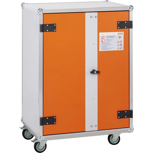 Cemo Varnostna omara za polnjenje akumulatorjev PREMIUM PLUS, GxV 660 x 1150 mm, 230 V, oranžne/sive barve