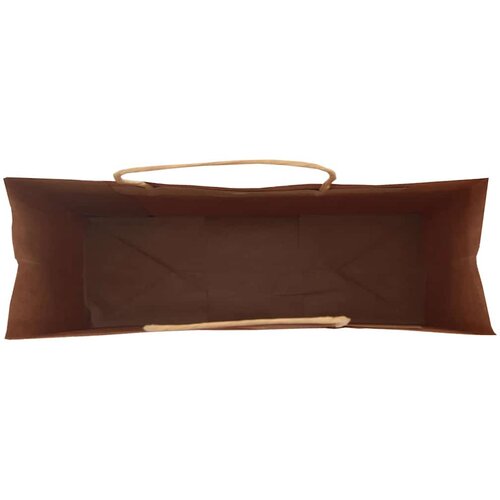 Papirnate vrećice 50 kom s ručkama smeđe 32x12x42 cm Slike