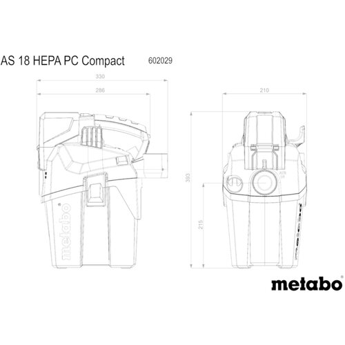Metabo AS 18 HEPA PC Kompaktni usisavac akumulatorski Slike