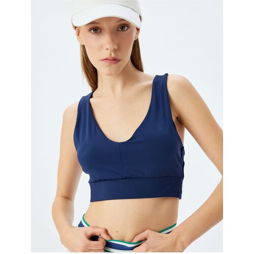 Koton U Neck Back Detail Covered Soft Touch Sports Bra Slike