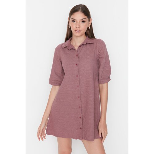 Trendyol Pink Shirt Dress Slike