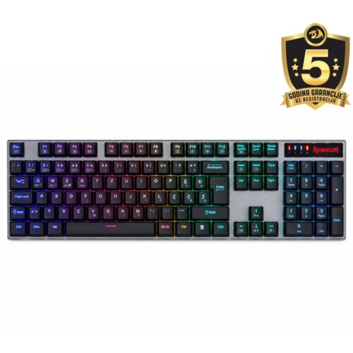 Redragon Mehanska tipkovnica DHARMA K556 PRO žična/brezžična, rdeča stikala, SLO/HR, (5000494252) Slike