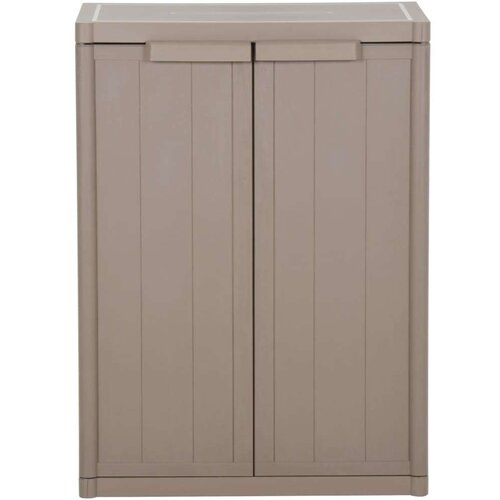 VidaXL Vrtni ormarić za pohranu smeđi 65 x 45 x 88 cm PP ratan Slike