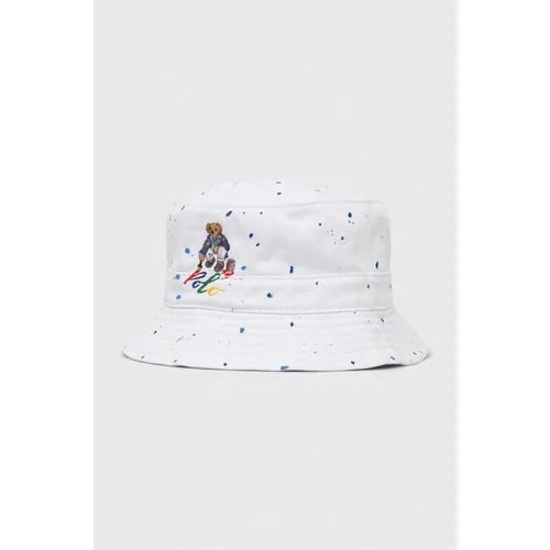 Polo Ralph Lauren Bombažni klobuk bela barva