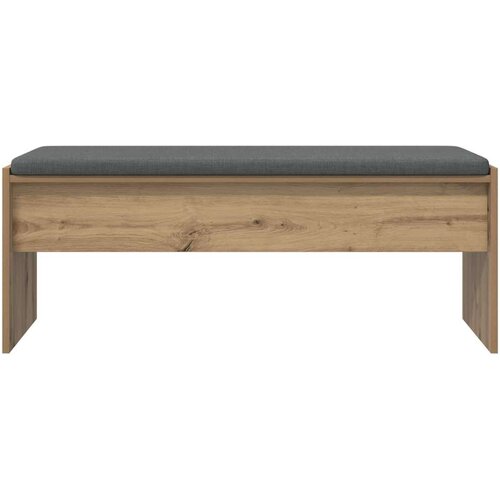  Klupa za hodnik s jastukom Umjetnički hrast 100 x 38 x 46 cm Slike