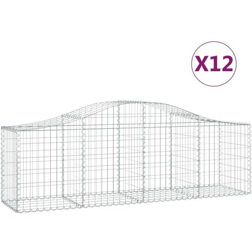  Lučne gabionske košare 12 kom 200x50x60/80 cm pocinčano željezo Cijene