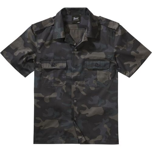 Brandit voja&amp;scaron;ka srajca s kratkimi rokavi, black camo Slike