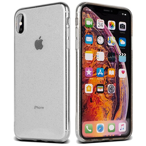  Gumijasti / gel etui Crystal Glitter za Huawei P Smart 2019 - srebrni Cene