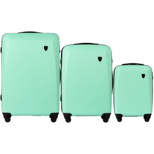  PLOVER, Set od 3 ABS+ kofera (L,M,S) SVIJETLO ZELENA Slike