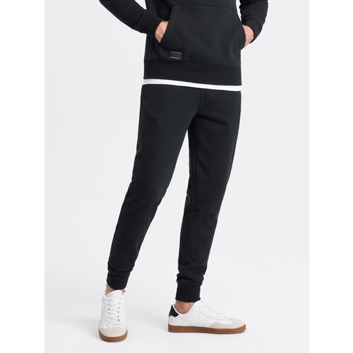 Ombre BASIC men's cotton sweatpants joggers - black Slike