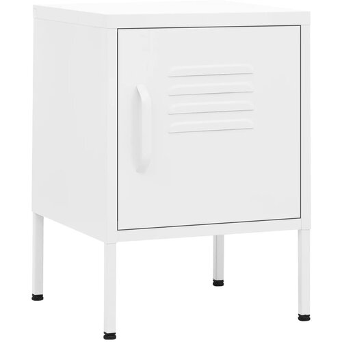 Maison Chic Dvo delni komplet Nočne omarice - Nočne mize bela 35x35x51 cm jeklo, (21689044) Cene