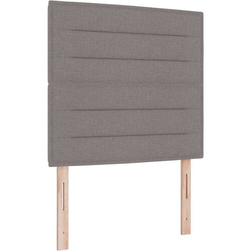  LED Box Spring Krevet Sivo-smeđa 100 x 200 cm tkanina Slike