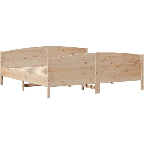 vidaXL Posteljni okvir brez vzmetnice 200x200 cm trdna borovina Cene