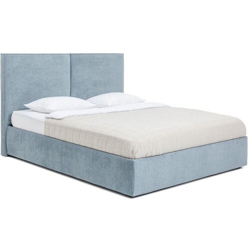 Bonami Selection Plavi tapecirani bračni krevet s podnicom i prostorom za odlaganje 180x200 cm Thessa Bold – Cijene