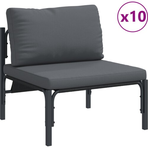VidaXL Sjedeća garnitura za vrt 14 pcs Antracit Čelik Slike