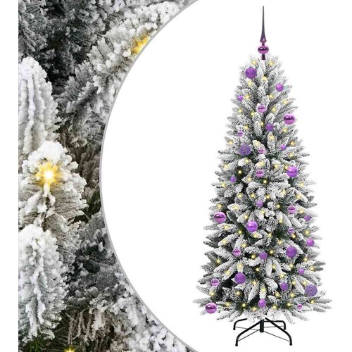 VidaXL Umjetno božićno drvce s stalakom Bijelo 63 x 63 x 150 cm Slike