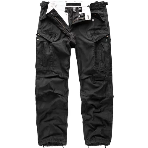 Surplus muške vojničke cargo hlače vintage fatigues, crna