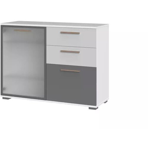 Jela KOMODA C9-Perla siva mat lak/grafit mat lak Cene
