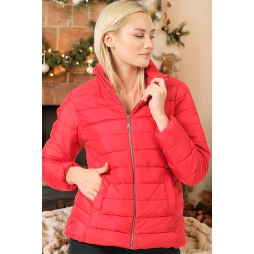 Dewberry Z6746 LADIES COAT-PLAIN RED Slike