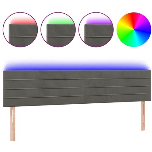  LED uzglavlje tamnosivo 180x5x78/88 cm bar&amp;scaron;unasto Slike