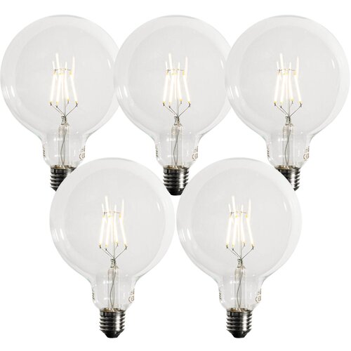 LUEDD Komplet 5 E27 zatemljiva LED žarnica G125 5W 450lm 3000K Cene