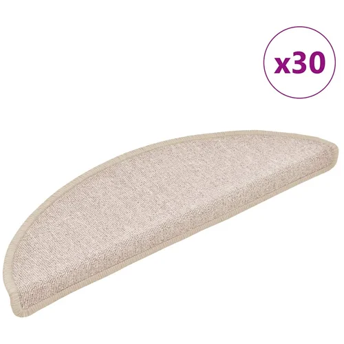 vidaXL Podloge za stopnice 30 kosov Taupe 56x17x3 cm