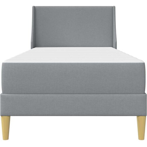  Okvir kreveta s madracem Svijetlo siva 100 x 200 cm tkanina - Svjetlosiva 100 x 200 cm Slike