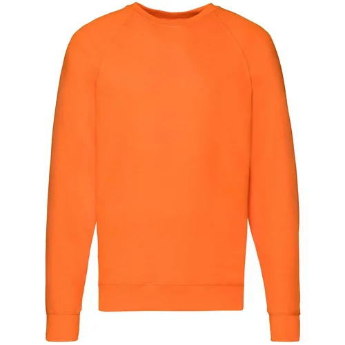 Fruit Of The Loom Orange Men's Sweatshirt Lightweight Raglan Sweat