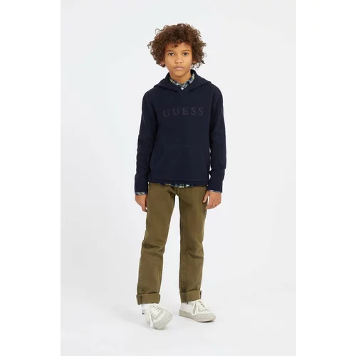 Guess Otroški pulover s primesjo volne mornarsko modra barva