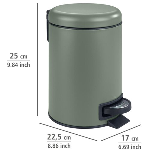 Wenko 24636100 - Korpa LEMAN 17x25 cm zelena/crna Slike