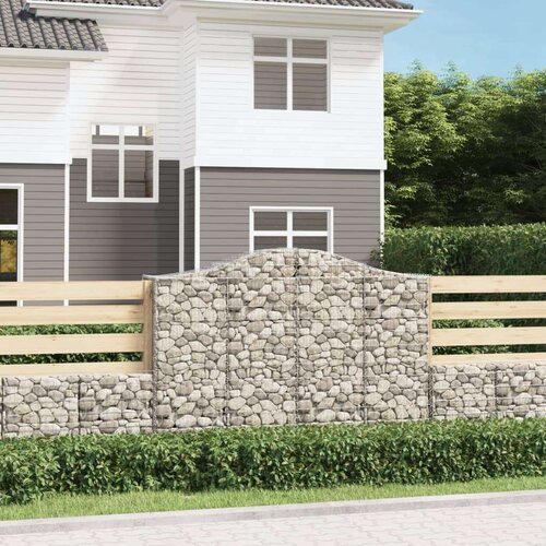  Obokane gabion ko&amp;scaron;are 12kosi 200x50x140/160 cm pocinkano železo Slike