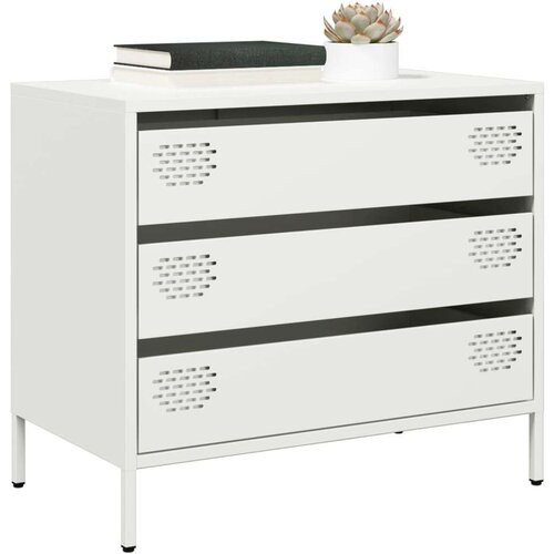 vidaXL Komoda bela 68x39x58,5 cm hladno valjano jeklo Cene