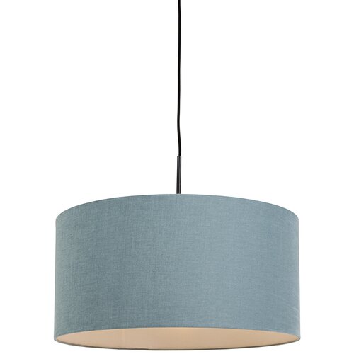 QAZQA Viseča svetilka črna z modrim odtenkom 50 cm - Combi 1 Cene