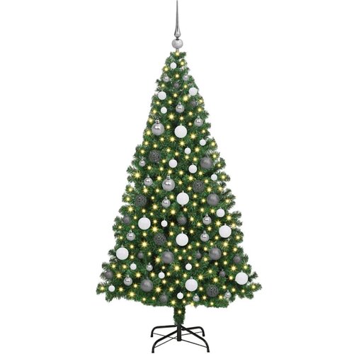 VidaXL Umjetno božićno drvce Zelena 180 cm PVC i Čelik i Plastika Slike