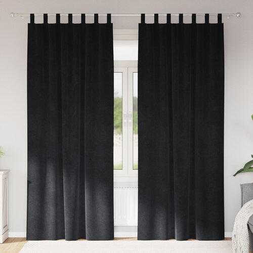 vidaXL zavjese Crna Poliester 140 x 245 cm Zavjese za zatamnjivanje Cijene